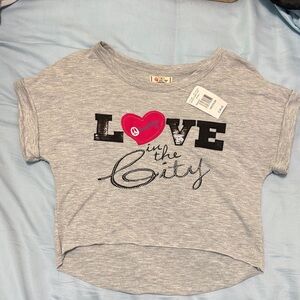 Gray and Pink Juniors Tee